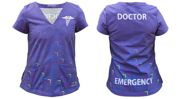 Scrubs Top Ladies – Rely Custom Printed Polycotton
